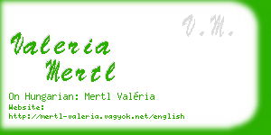 valeria mertl business card